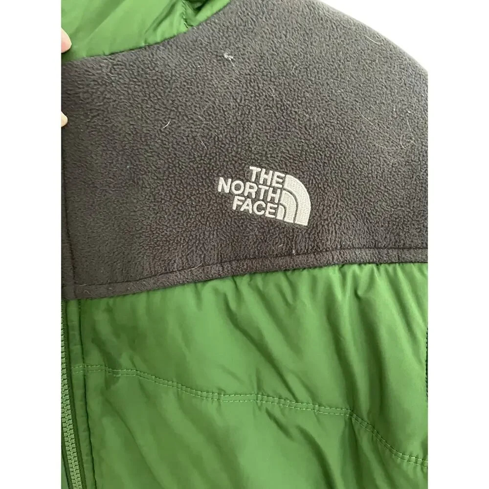 The North Face Mens Puffer Jacket L Reversible Quilted Hood Outoors Workwear